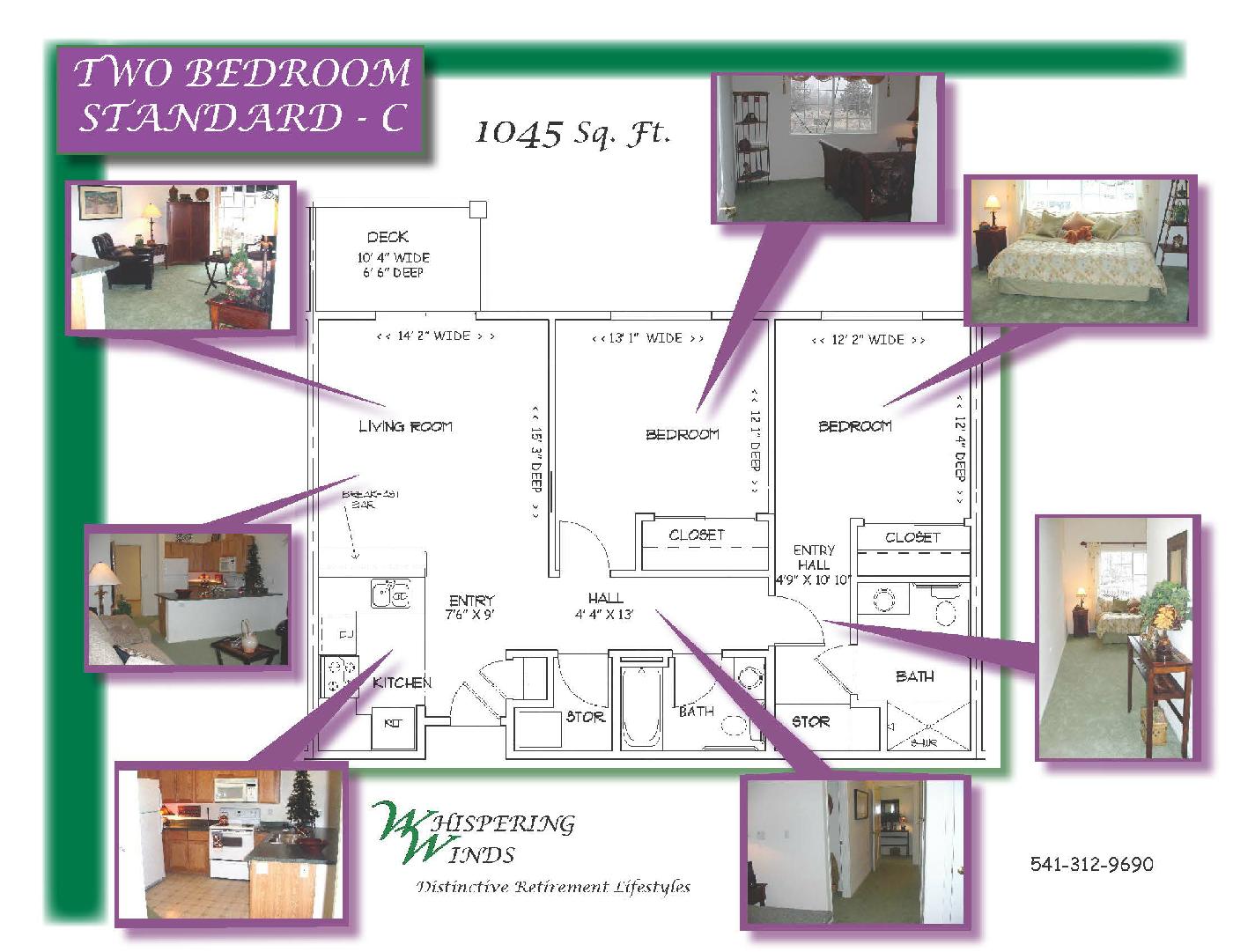 Layout Example - Two Bedroom Standard - C